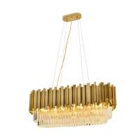 Wholesale golden dining lighting Luxury crystal pendant lamp Hotel restaurant crystal lamp chandelier light