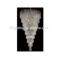 Decorative chrome silver crystal pendant lighting drop